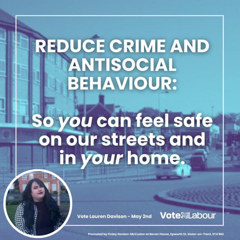 Reduce crime and antisocial behaviour